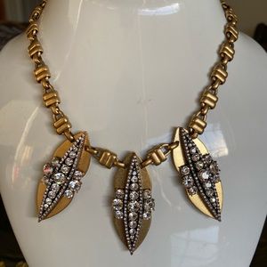 🔥EUC JCREW Gold Geo Crystals Necklace